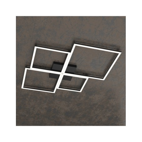 Plafoniera moderna  Four Squares  1162/90-NE Led 119W  colore NERO Top Light