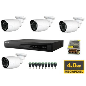 KIT Videosorveglianza 4 MEGAPIXEL con 4 telecamere Safiri