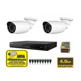 KIT Videosorveglianza 4 MEGAPIXEL con 2 telecamere Safiri