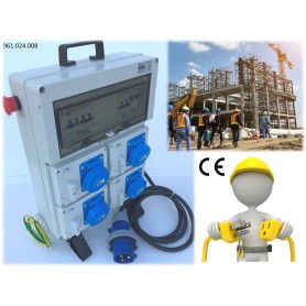 Quadro da cantiere certificato a norma 4 prese...