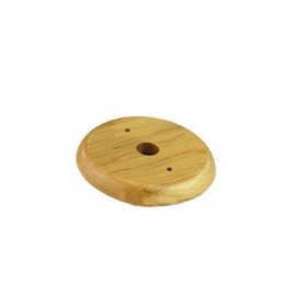 Base in legno color rovere per accessori ceramica in...