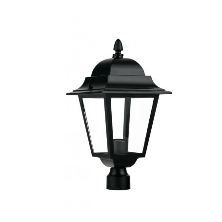 Lanterna per palo da 60 mm giardino antica quadrata vetro