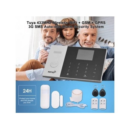 Sistema smart allarme antifurto per casa intelligente Tuya 433MHz Wireless WiFi + GSM + GPRS 3G SMS Sistema di sicurezza allarme