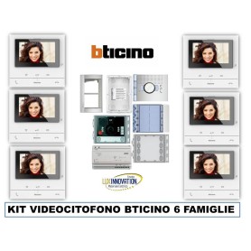 Kit videocitofono Bticino 6 famiglie monitor 100V16B 344652