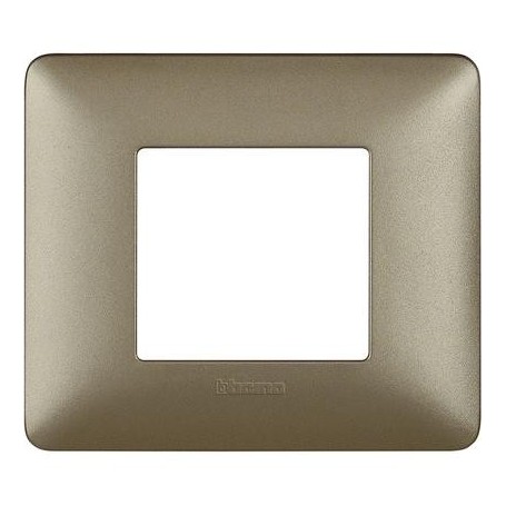 Placca Bticino Matix 2 moduli Titanium AM4802MTA