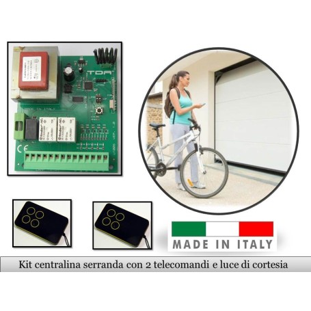Kit centralina serranda con telecomandi per automazione TDA