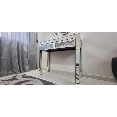 Consolle madia specchiata vetro elegante di alta qualità con cassetti in cristallo