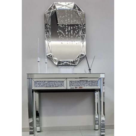 Consolle madia specchiata vetro elegante di alta qualità con cassetti in cristallo