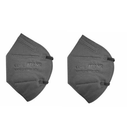 MASCHERINA FFP2 NERA 2 PEZZI DI PROTEZIONE CON ELASTICO CONFEZIONE DOPPIA