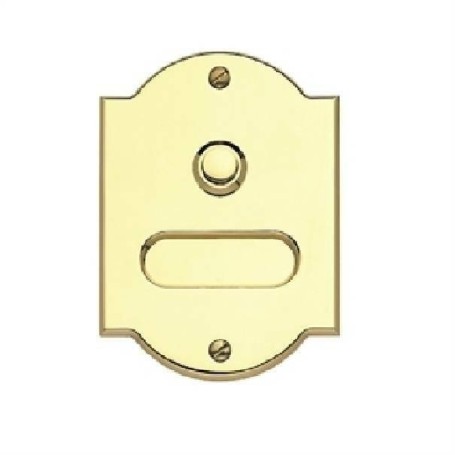 CAL CAMPANELLO E TARGA PORTA NOME SAGOMATO IN OTTONE LUCIDO P620