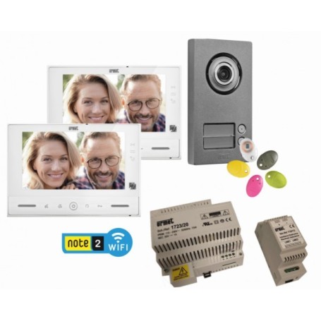 KIT BIFAMILIARE VIDEO NOTE2 WIFI CHIAMATA URMET 1723/96