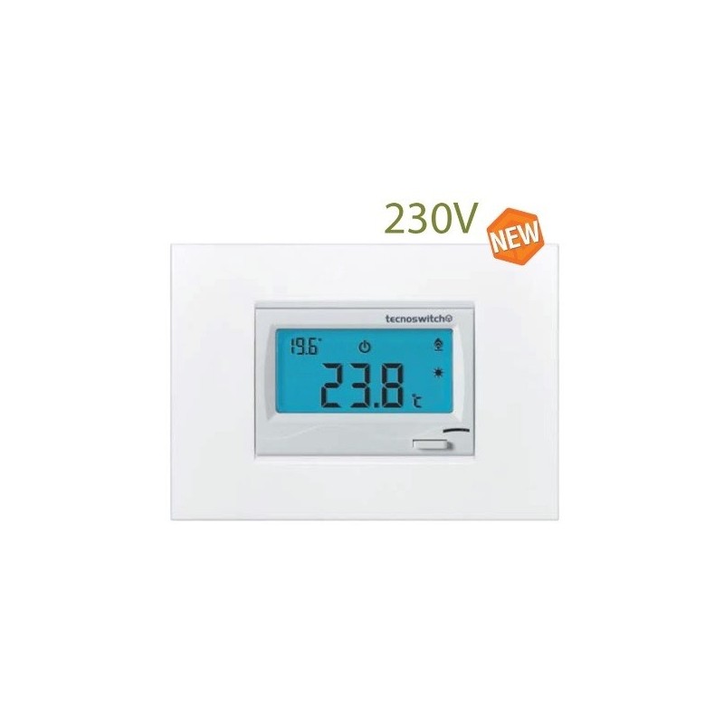 TERMOSTATO TOUCH DA INCASSO 503 230V BIANCO Tecno-Swicht TE315VB