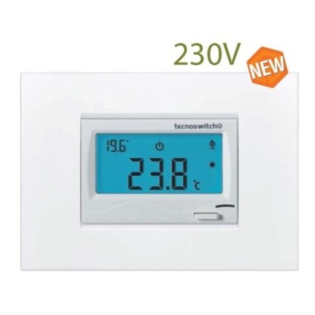 TERMOSTATO TOUCH DA INCASSO 503 230V BIANCO Tecno-Swicht TE315VB
