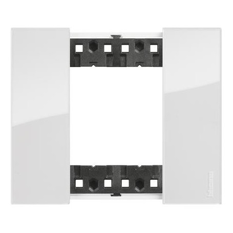 PLACCA  2 POSTI GHIACCIO BTICINO LIVING NOW KA4802DW