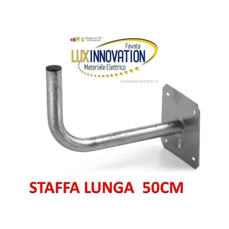 Staffa a pipa per parabola curva lunga 50 centimetri