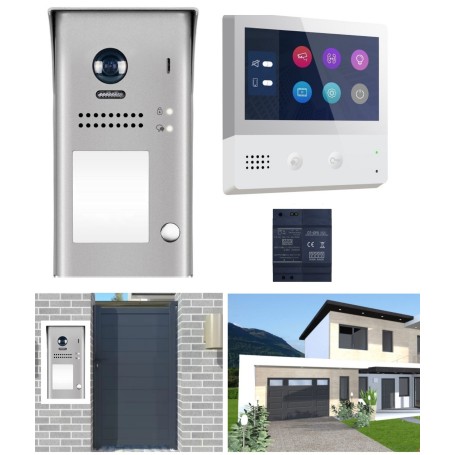 Videocitofono 7 pollici Touch monofamiliare professionale assistenza italiana ipertronic