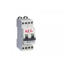 Interruttore magnetotermico 16A 1 polo + N 2 moduli AEG DG41NC16