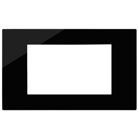 Placca 4m serie Linea Vimar 4 posti reflex nero 30654.42