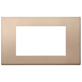 Placca 4m serie Linea Vimar 4 posti metallo bronzo 30654.71