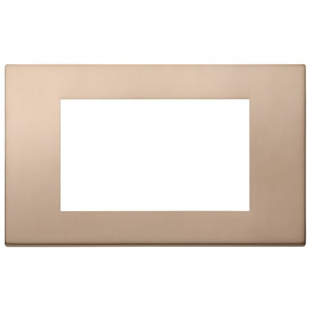 Placca 4m serie Linea Vimar 4 posti metallo bronzo 30654.71