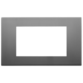 Placca 4m serie Linea Vimar 4 posti metallo inox satinato...