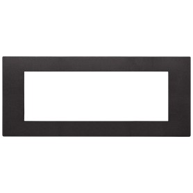 Placca 7m serie Linea Vimar 7 posti nero 30657.02