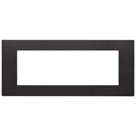 Placca 7m serie Linea Vimar 7 posti nero 30657.02