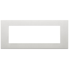Placca 7m serie Linea Vimar 7 posti argento 30657.20