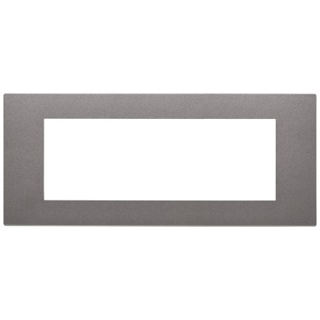 Placca 7m serie Linea Vimar 7 posti metal 30657.22