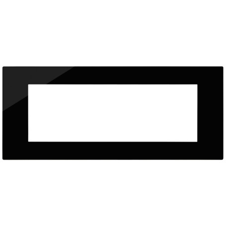 Placca 7m serie Linea Vimar 7 posti reflex nero 30657.42