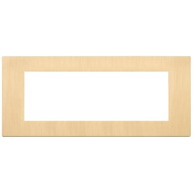 Placca 7m serie Linea Vimar 7 posti oro spazzolato 30657.70