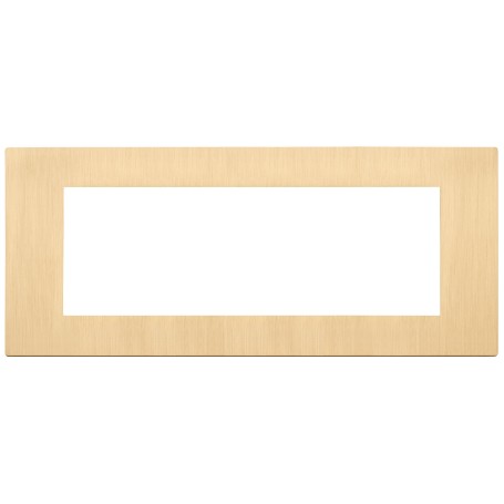 Placca 7m serie Linea Vimar 7 posti oro spazzolato 30657.70