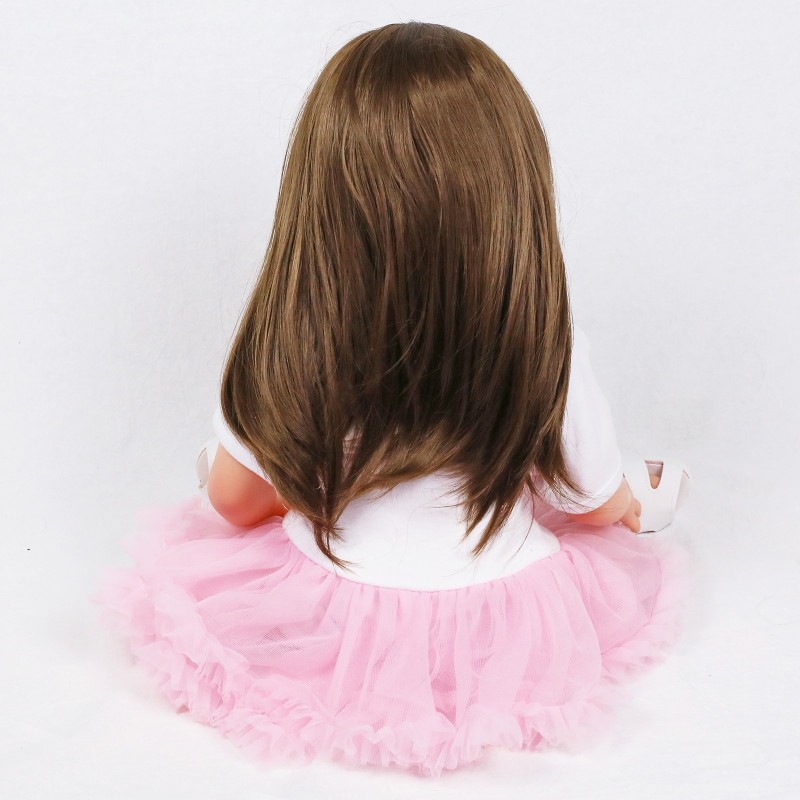 Bambola reale Reborn Emy In Silicone 48Cm...