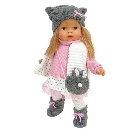 Bambola parlante reale 45cm alla moda bionda collezione demy twins