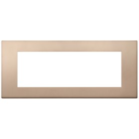 Placca 7m serie Linea Vimar 7 posti bronzo  30657.71