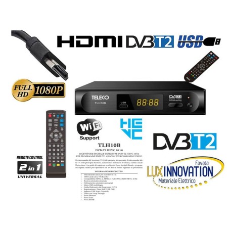 Decoder T2 Digitale Full Hd Terrestre DVB T2 HDMI Digiquest