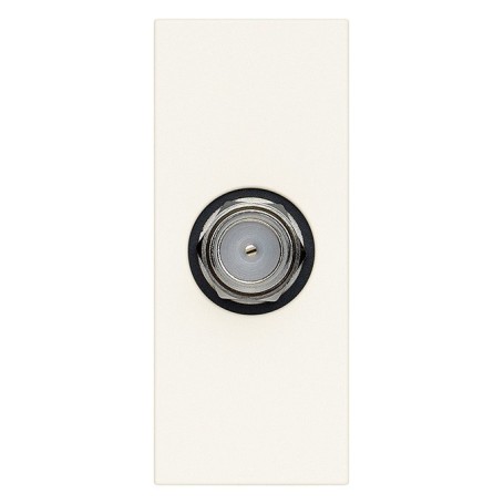 Presa coassiale tipo F bianco compatibile serie Linea tipo Vimar 30318.B