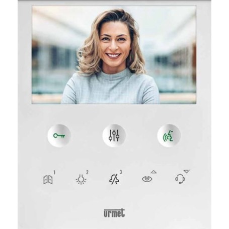 Videocitofono vivavoce Urmet 1760/6 VOG5 5 Pollici 2Voice Bianco