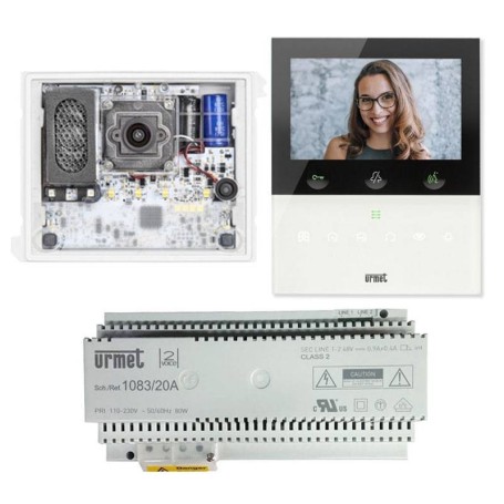 Kit Base Urmet 1783/734 video ALPHA con VOG5W WIFI 2Voice Bianco