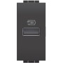 Caricatore USB antracite CARICA CELLULARI Bticino L4191A Living EX L4285C1