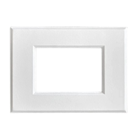 Placca 3 moduli bianca metallo per Vimar Plana PLA100 call