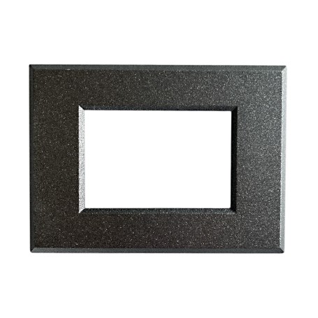 Placca 3 moduli metallo antracite metallizzato per Vimar Plana compatibile PLA105 call