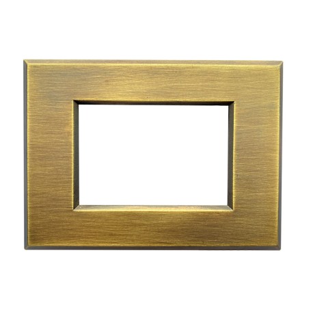 Placca 3 moduli bronzo satinato opaco metallo per Vimar Plana compatibile PLA112 call