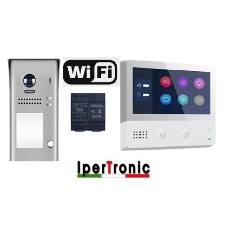 Videocitofono 7 pollici Touch monofamiliare WIFI E APP TWO cellulare assistenza italiana ipertronic