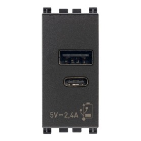Alimentatore USB A+C 15W 1M Vimar arkè grigio 19292.AC.15.M