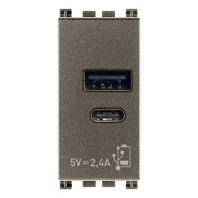 Alimentatore USB A+C 5V 15W 1M Vimar Arkè Metal...