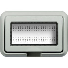 Supporto stagno 4P Idrobox per Living Bticino 24604 chiaro