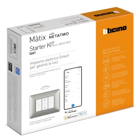 Starter Kit luci serie Matix Bticino AM1010KIT connesso