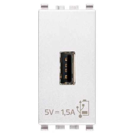 Unità alimentazione USB 5V1,5A 1M bianco Vimar EIKON 20292.B