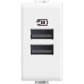 Caricatore USB doppio 5V carica cellulari matix bticino...